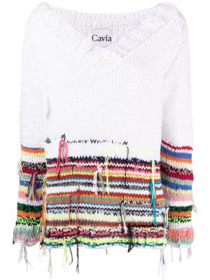 Pletený svetr Cavia bílý