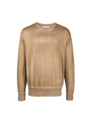 Sweter Moschino brązowy