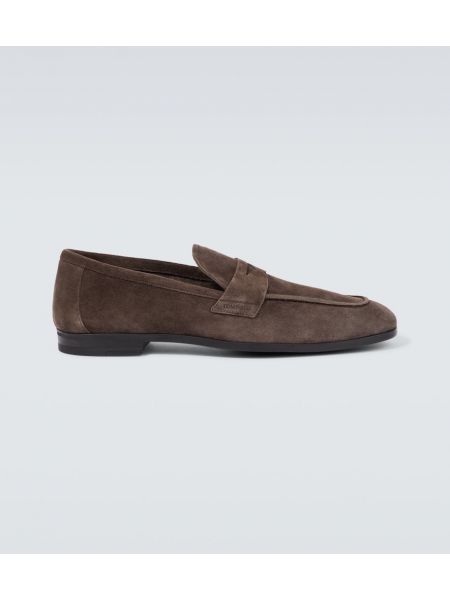 Semišové loafers Tom Ford hnědé