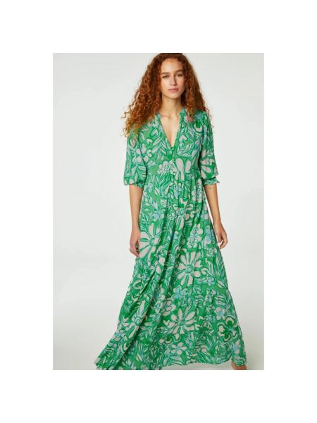 Elegante vestido largo Fabienne Chapot verde