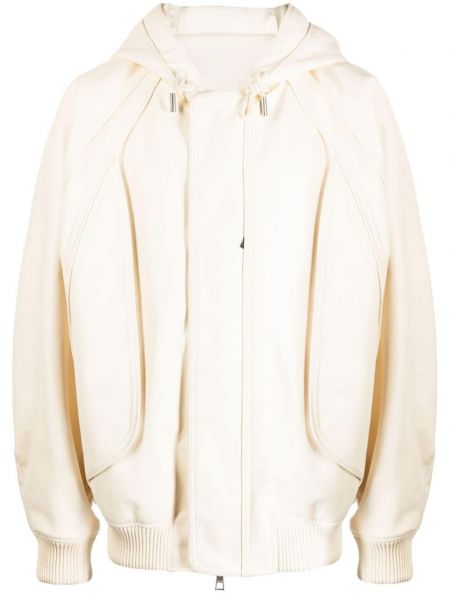 Obojstranná bunda s kapucňou Songzio biela