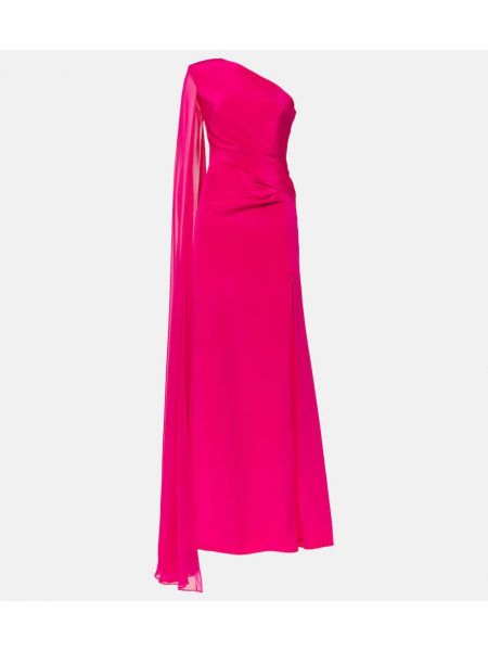 Chiffon silke maxi kjole Roland Mouret pink