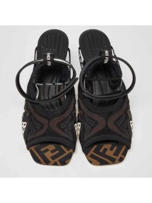 Sandały trekkingowe retro Fendi Vintage czarne