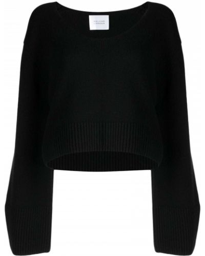 Μακρύ πουλόβερ με μαργαριτάρια Galvan London μαύρο