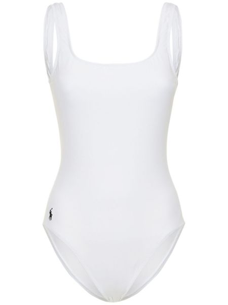 Jednodielne plavky Polo Ralph Lauren biela