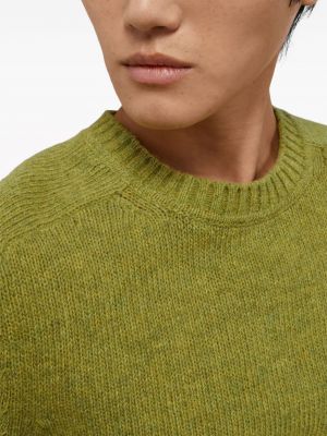 Vlněný svetr s výšivkou Gucci zelený