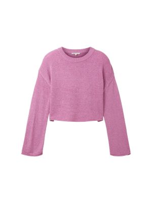Меланжов пуловер Tom Tailor Denim розово