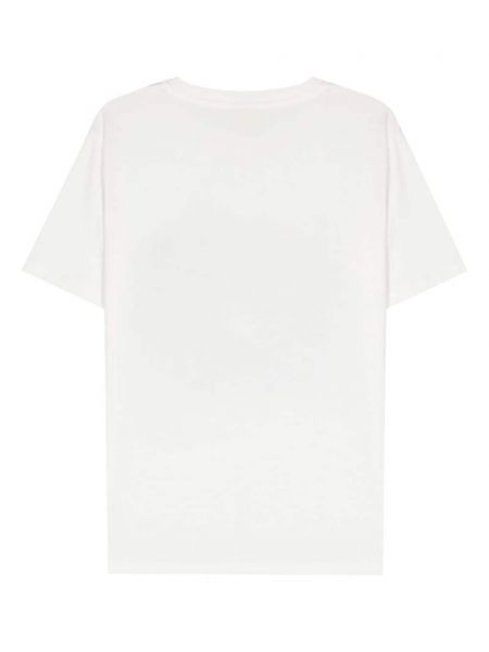 Raštuotas medvilninis marškinėliai Peuterey balta