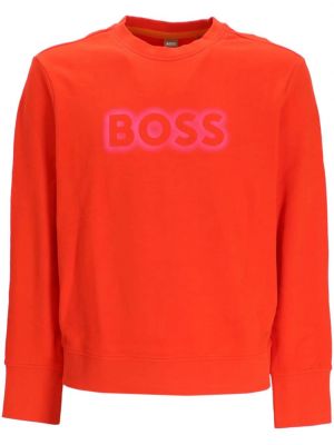 Jersey sweatshirt mit print Boss rot