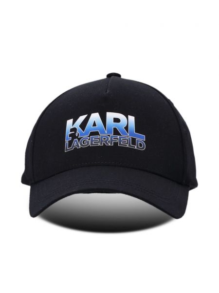 Raštuotas medvilninis kepurė su snapeliu Karl Lagerfeld