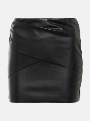 Dirbtinės odos odinis sijonas Wolford juoda