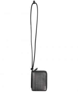 Pruhovaná kožená peňaženka Paul Smith čierna