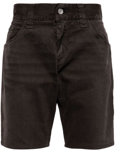 Shorts en jean avec applique Dolce & Gabbana marron