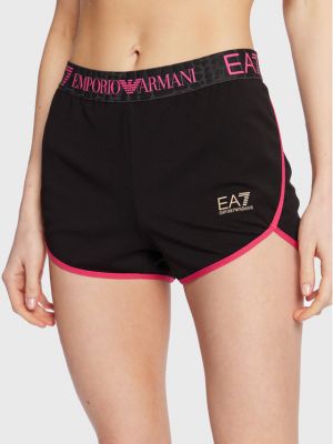 Pantaloncini sportivi Ea7 Emporio Armani nero