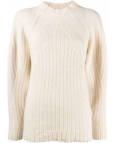 Кашмирен вълнен пуловер Aeron бяло