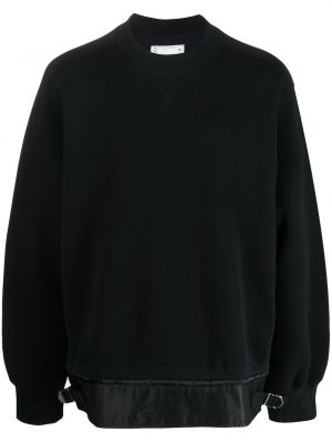 Sweatshirt mit rundhalsausschnitt Sacai schwarz