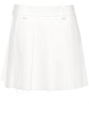 Mini spódniczka plisowana Miu Miu biała