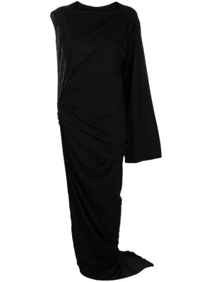 Asymetrické dlouhé šaty Rick Owens Drkshdw černé