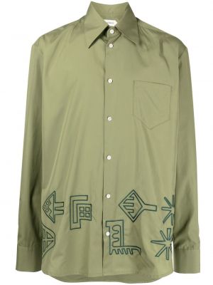 Košulja s vezom Namacheko zelena