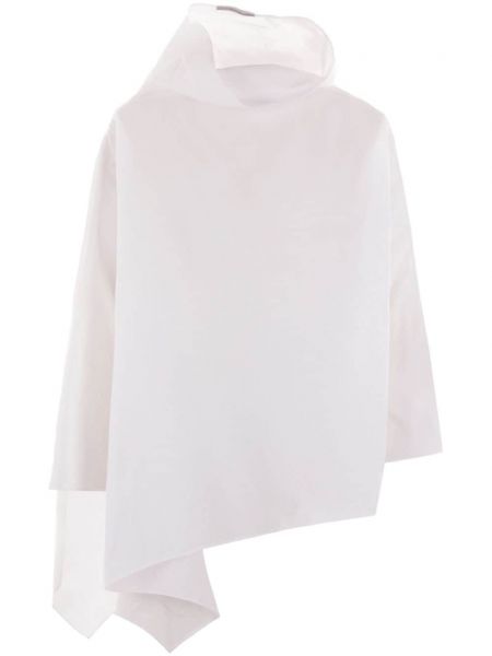 Ασύμμετρη βαμβακερή μπλούζα Dusan λευκό