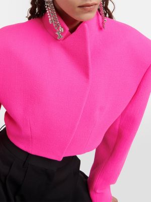 Vunena jakna Alexandre Vauthier ružičasta