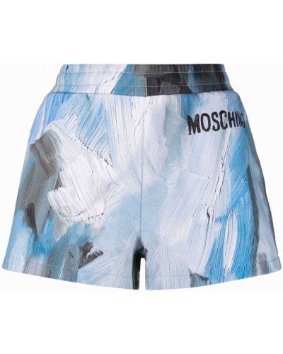 Pantalones cortos deportivos con estampado abstracto Moschino azul