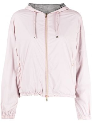 Giacca bomber con cappuccio reversibile Herno rosa