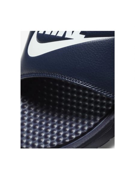 Mules de cuero de cuero sintético Nike azul