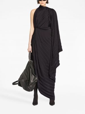 Asymetrické midi šaty Balenciaga černé
