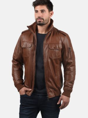 Куртка-бомбер Solid, светло-коричневый