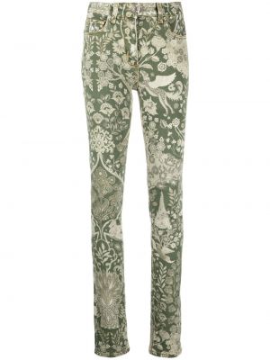 Trykt floral slank skinny jeans Etro grønn