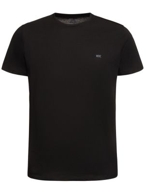 Bavlněná košile jersey Diesel černá