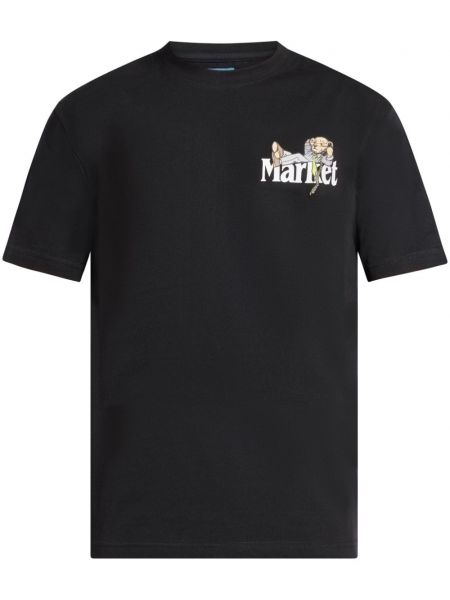 Bavlněné tričko Market černé