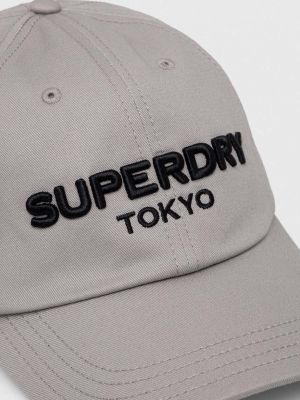 Pamučna kapa Superdry siva
