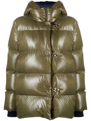 Klasické péřová bunda z peří s kapucí Fay - zelená