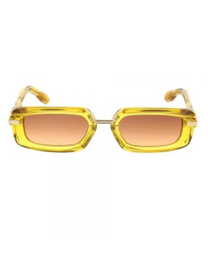 Okulary przeciwsłoneczne w serca Chrome Hearts żółte