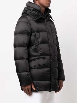 Péřový kabát s kapucí Moorer černý