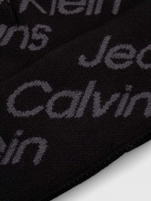 Dzianinowa czapka bawełniana Calvin Klein Jeans czarna