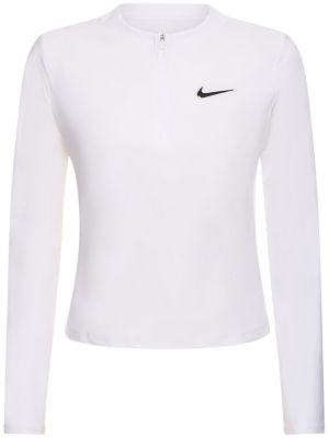 Priliehavý top s dlhými rukávmi Nike biela