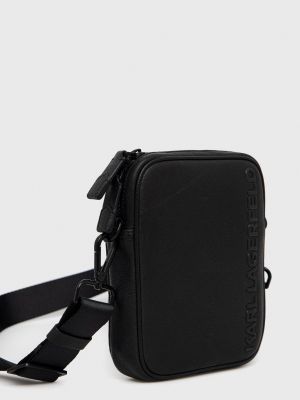 Usnjena torba za okrog pasu Karl Lagerfeld črna