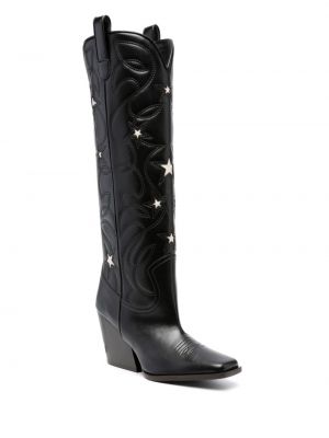 Kotníkové boty s hvězdami Stella Mccartney černé