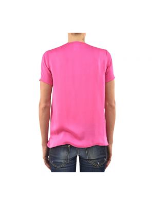 Jedwabna koszulka Dsquared2 różowa