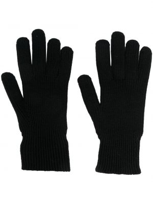 Pletene rokavice Moncler črna