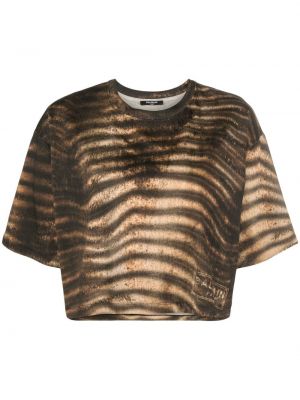Majica s potiskom z zebra vzorcem Balmain
