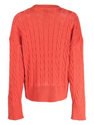 Kokvilnas džemperis Bally oranžs
