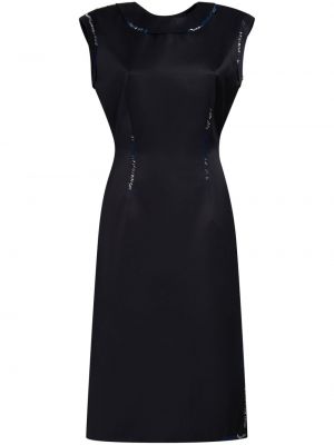 Сатенена коктейлна рокля Marni черно