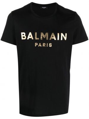 T-shirt z printem Balmain, сzarny