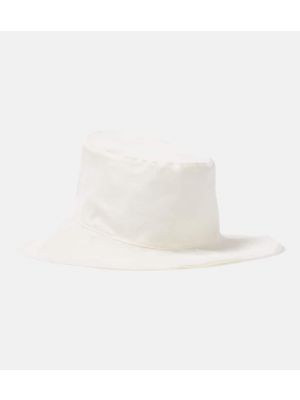 Hedvábný klobouk The Row bílý