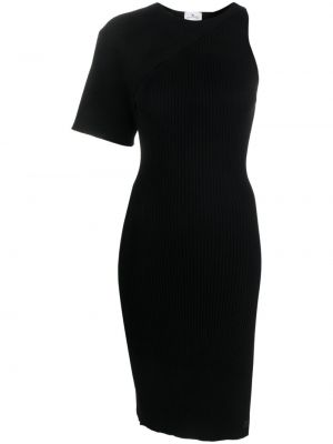 Sukienka midi asymetryczna Courreges czarna