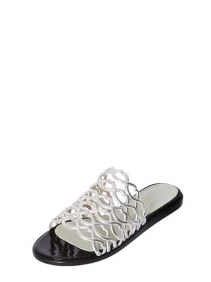 Kožené sandály Giannico stříbrné